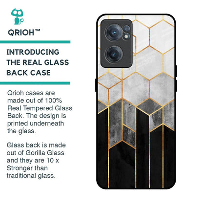 Tricolor Pattern Glass Case for OnePlus Nord CE 2 5G