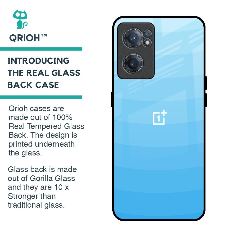 Wavy Blue Pattern Glass Case for OnePlus Nord CE 2 5G