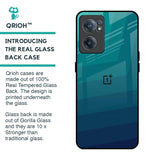 Green Triangle Pattern Glass Case for OnePlus Nord CE 2 5G