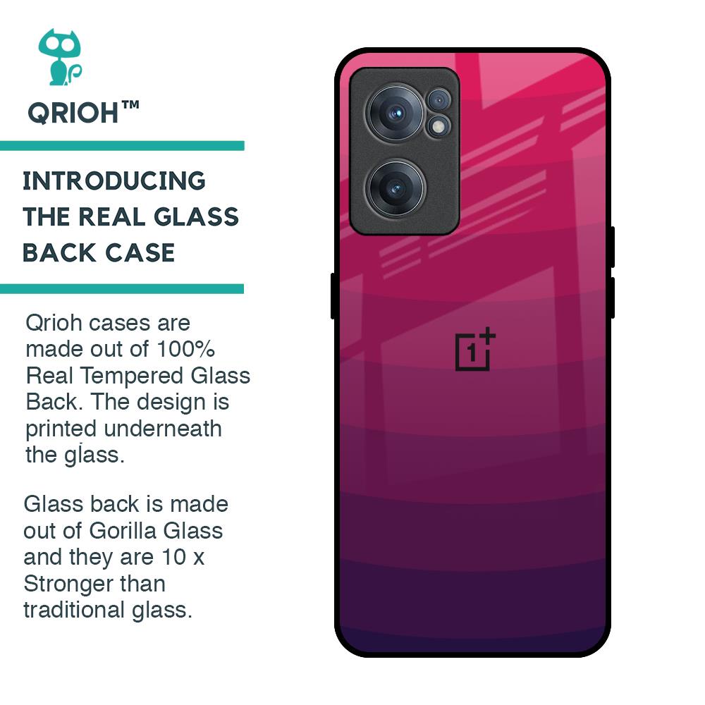 Wavy Pink Pattern Glass Case for OnePlus Nord CE 2 5G