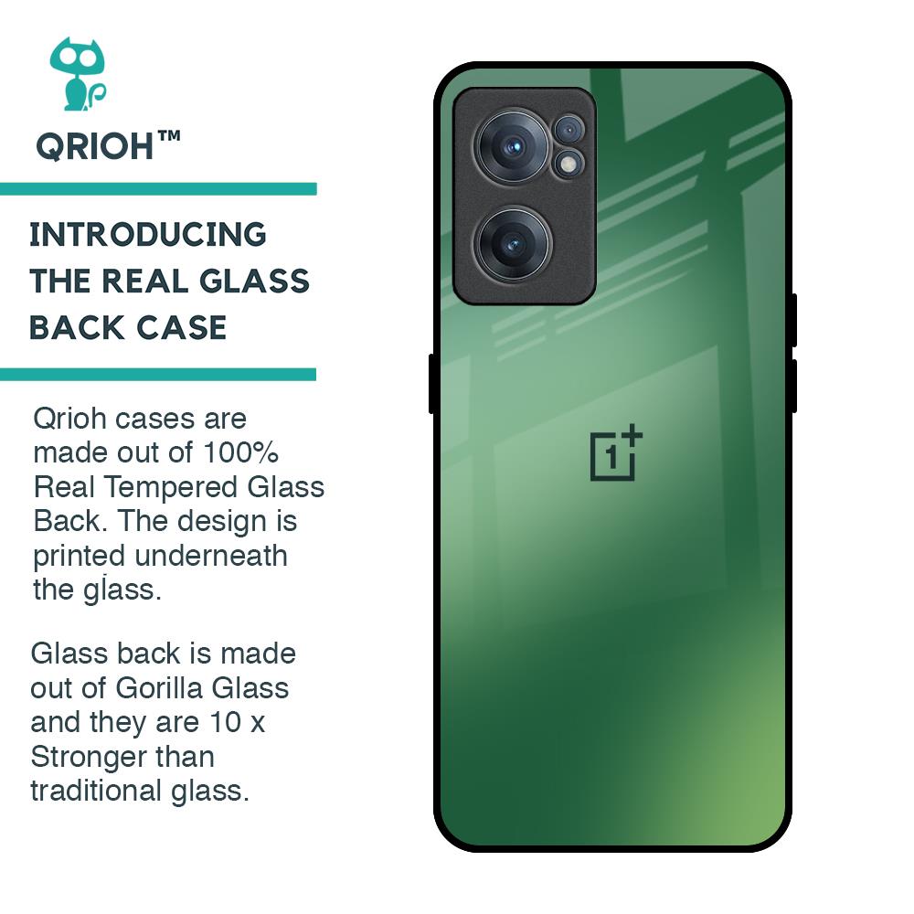 Green Grunge Texture Glass Case for OnePlus Nord CE 2 5G