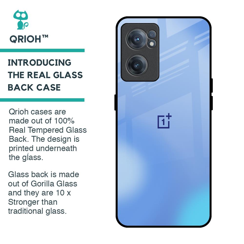 Vibrant Blue Texture Glass Case for OnePlus Nord CE 2 5G