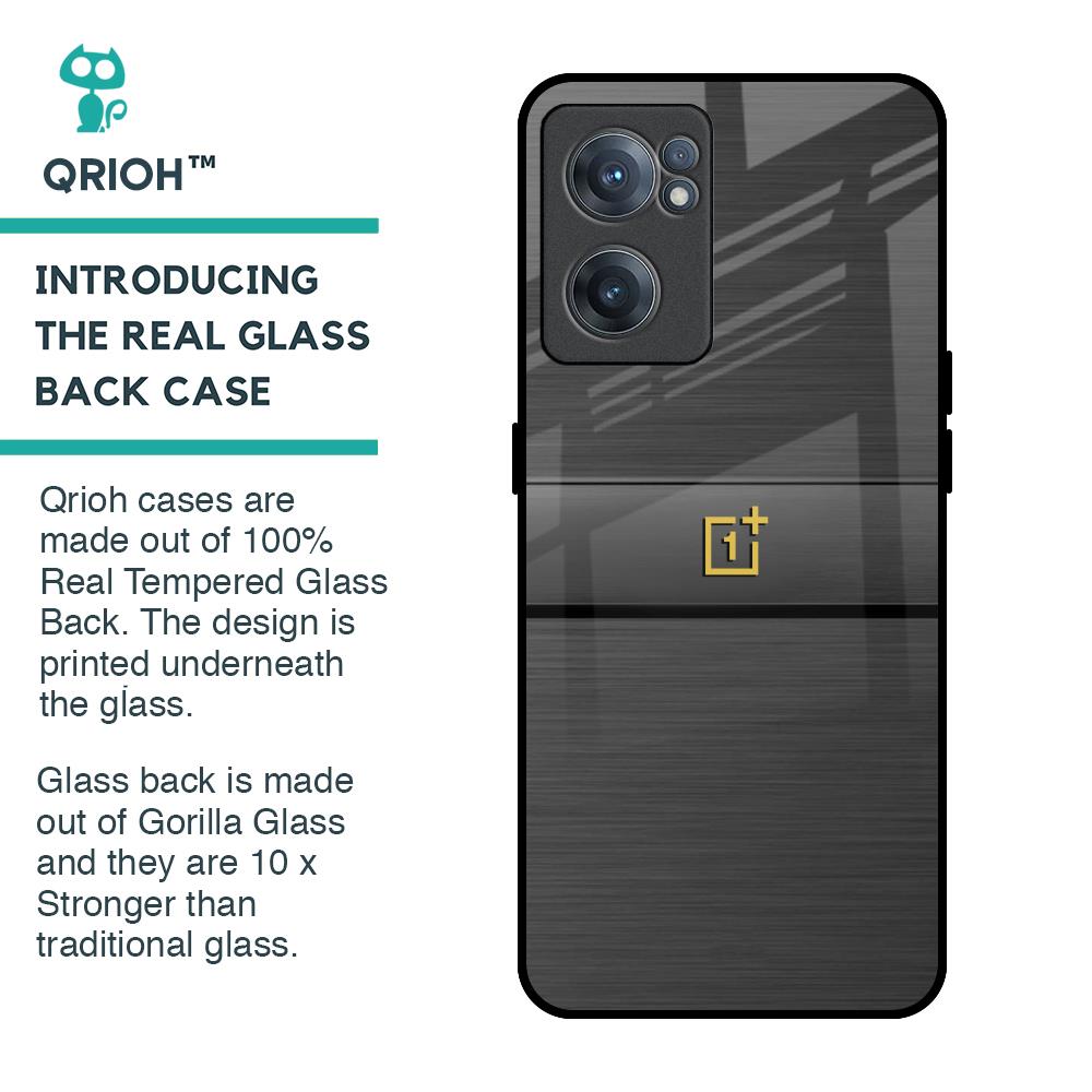 Grey Metallic Glass Case For OnePlus Nord CE 2 5G