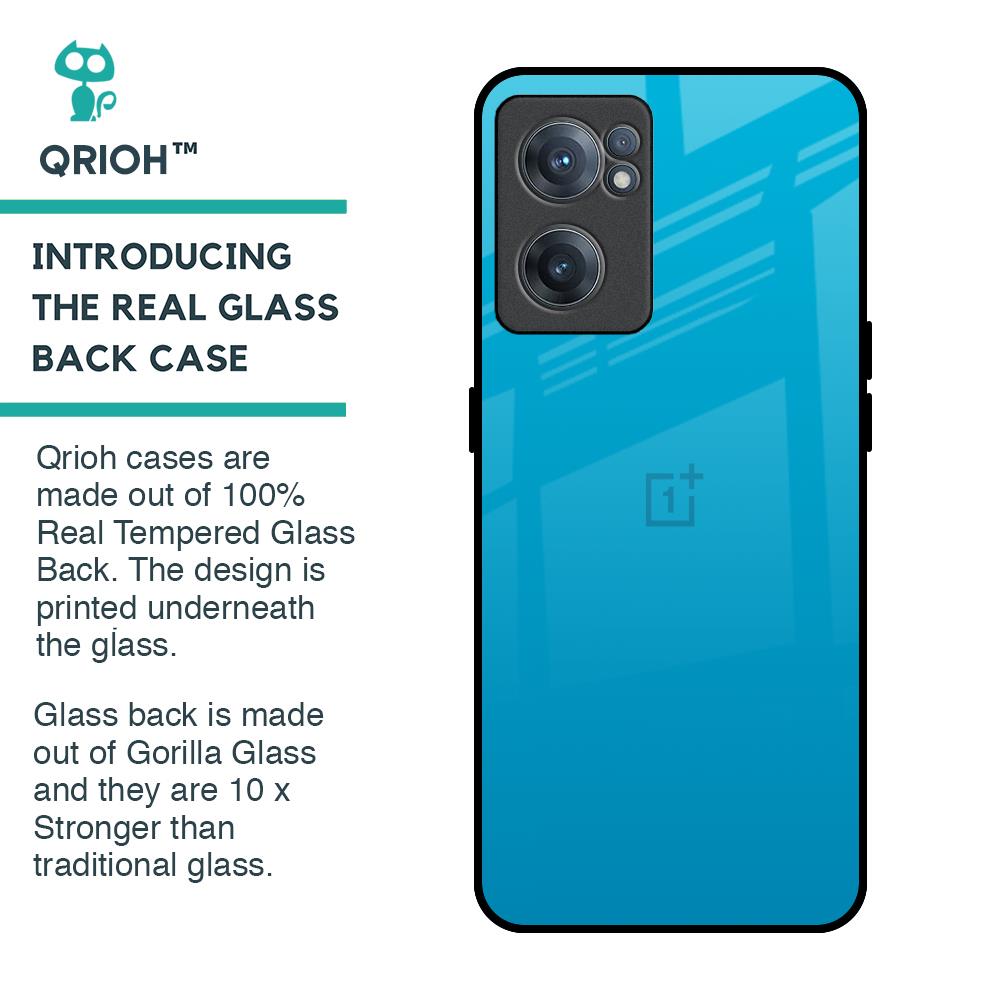 Blue Aqua Glass Case for OnePlus Nord CE 2 5G