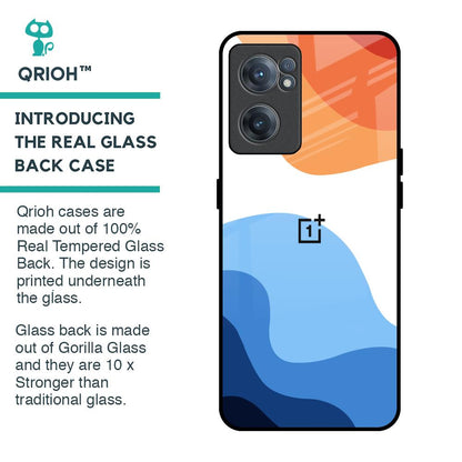 Wavy Color Pattern Glass Case for OnePlus Nord CE 2 5G