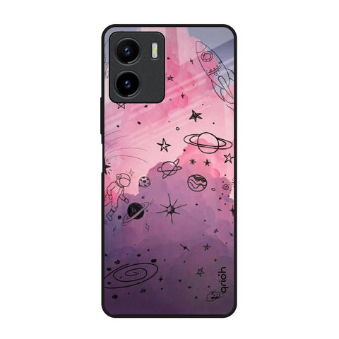 Space Doodles Vivo Y15s Glass Back Cover Online
