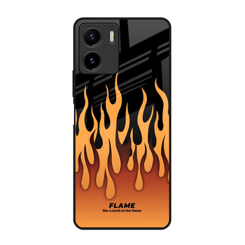Fire Flame Vivo Y15s Glass Back Cover Online