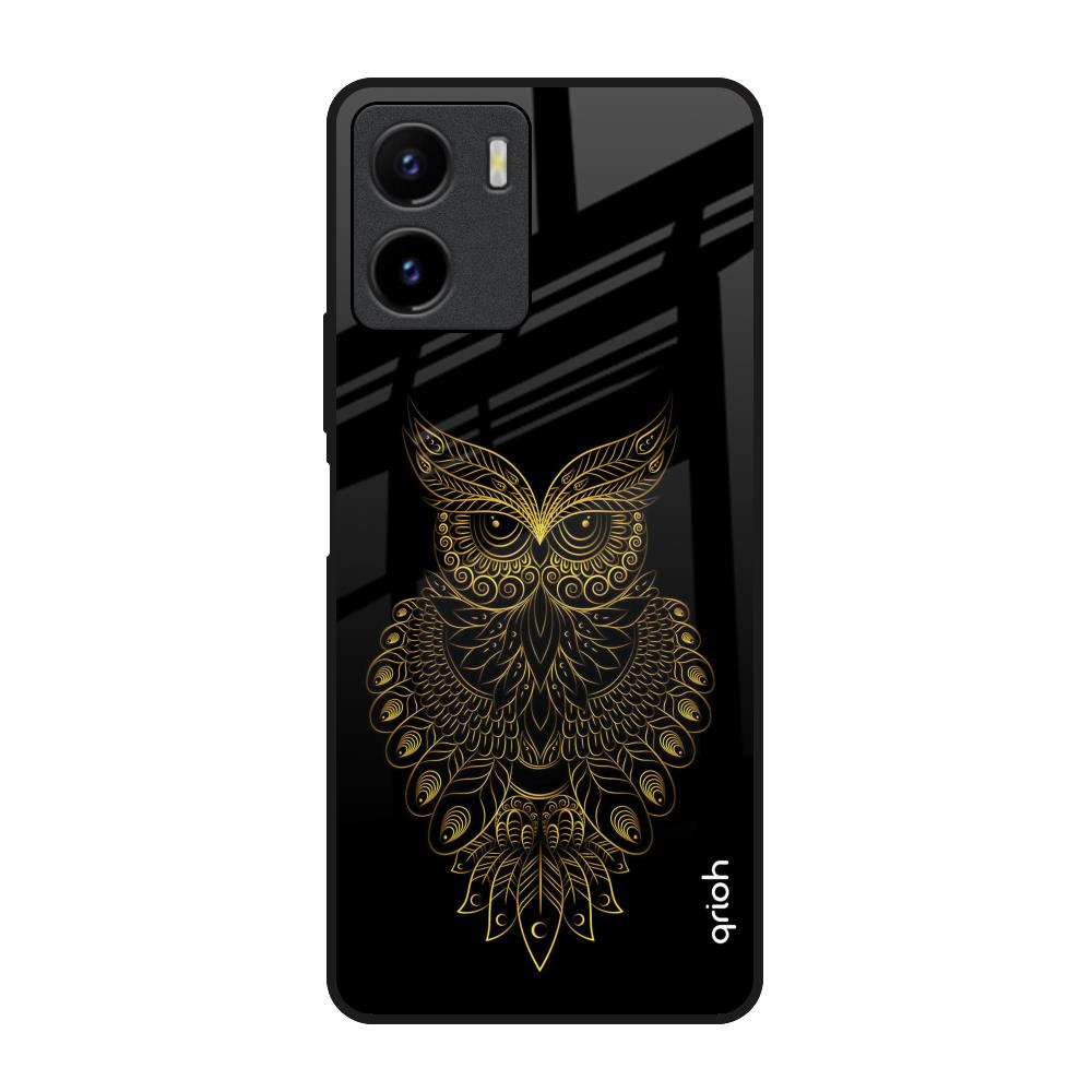 Golden Owl Vivo Y15s Glass Back Cover Online