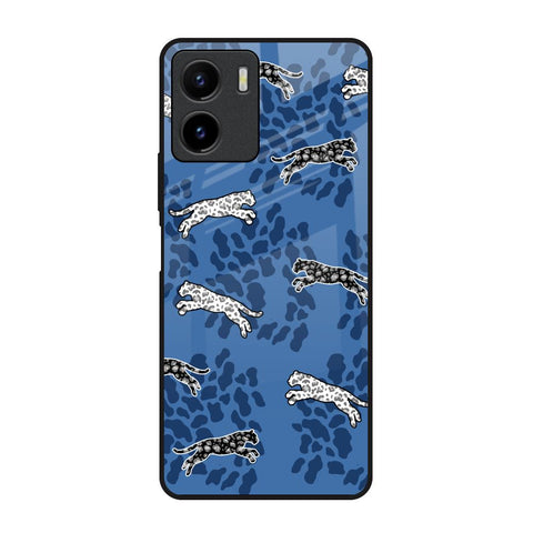 Blue Cheetah Vivo Y15s Glass Back Cover Online