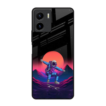 Retro Astronaut Vivo Y15s Glass Back Cover Online