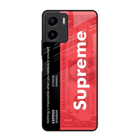 Supreme Ticket Vivo Y15s Glass Back Cover Online