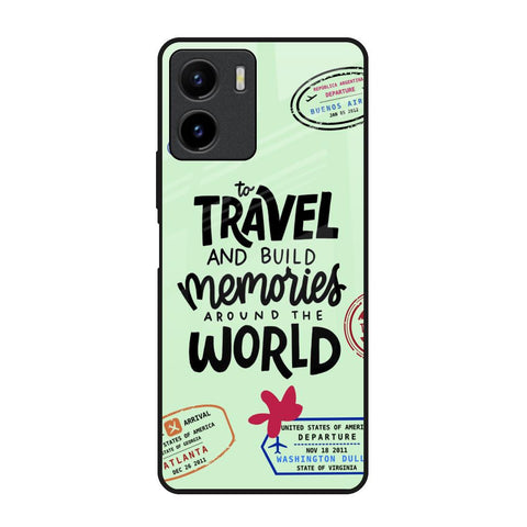 Travel Stamps Vivo Y15s Glass Back Cover Online