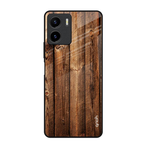 Timber Printed Vivo Y15s Glass Back Cover Online