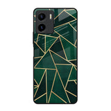 Abstract Green Vivo Y15s Glass Back Cover Online