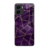 Geometric Purple Vivo Y15s Glass Back Cover Online