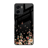 Floating Floral Print Vivo Y15s Glass Back Cover Online