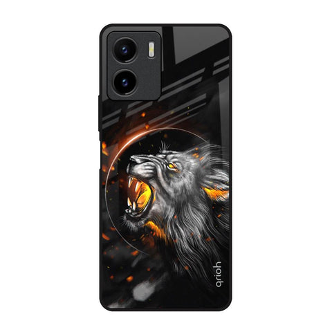 Aggressive Lion Vivo Y15s Glass Back Cover Online