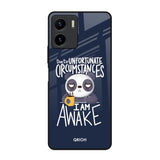 Struggling Panda Vivo Y15s Glass Back Cover Online
