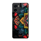 Retro Gorgeous Flower Vivo Y15s Glass Back Cover Online