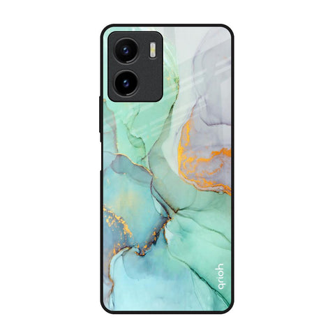 Green Marble Vivo Y15s Glass Back Cover Online