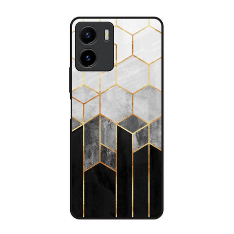 Tricolor Pattern Vivo Y15s Glass Back Cover Online