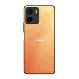 Orange Curve Pattern Vivo Y15s Glass Back Cover Online