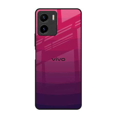 Wavy Pink Pattern Vivo Y15s Glass Back Cover Online