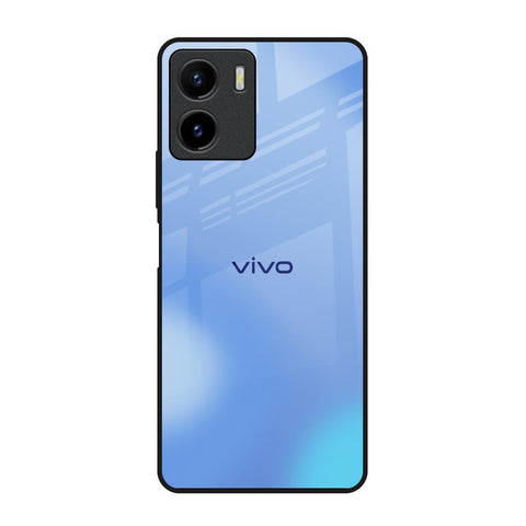 Vibrant Blue Texture Vivo Y15s Glass Back Cover Online