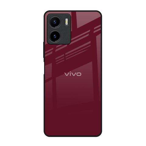 Classic Burgundy Vivo Y15s Glass Back Cover Online