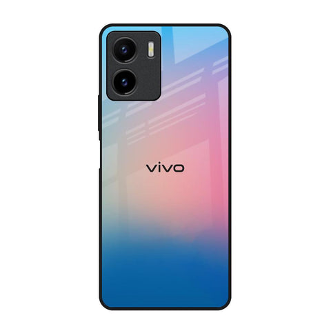 Blue & Pink Ombre Vivo Y15s Glass Back Cover Online