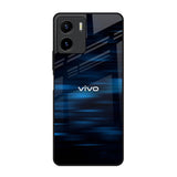 Blue Rough Abstract Vivo Y15s Glass Back Cover Online