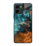 Golden Splash Vivo Y15s Glass Back Cover Online
