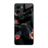 Tropical Art Flower Vivo Y15s Glass Back Cover Online