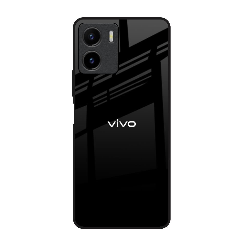 Jet Black Vivo Y15s Glass Back Cover Online