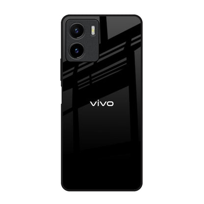 Jet Black Vivo Y15s Glass Back Cover Online