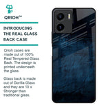 Dark Blue Grunge Glass Case for Vivo Y15s