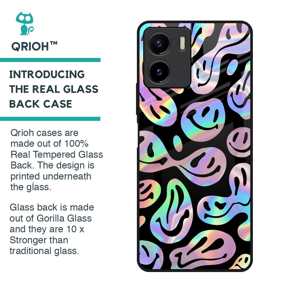Acid Smile Glass Case for Vivo Y15s