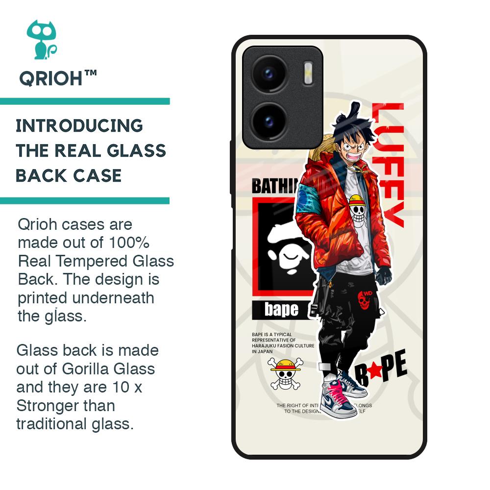 Bape Luffy Glass Case for Vivo Y15s
