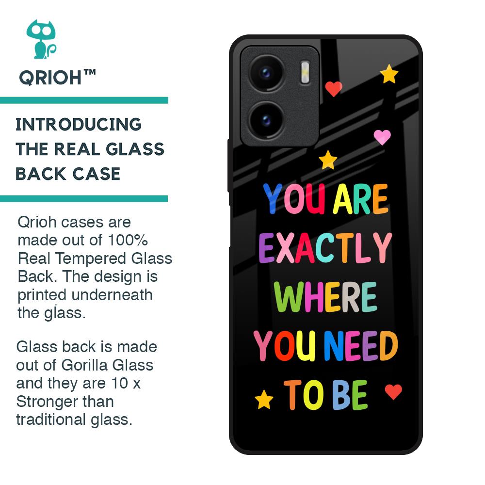 Magical Words Glass Case for Vivo Y15s