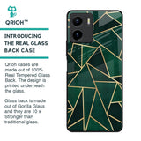 Abstract Green Glass Case For Vivo Y15s