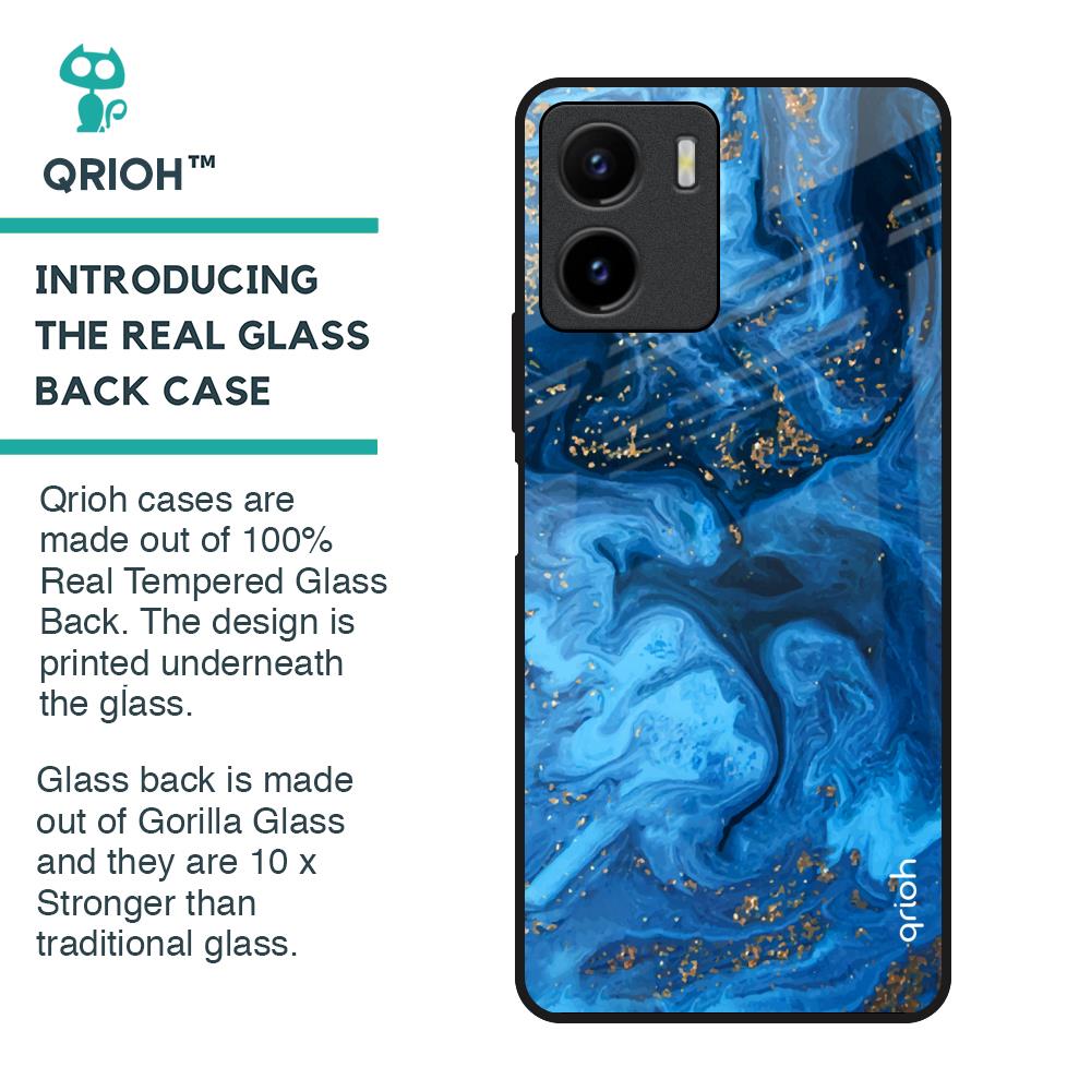 Gold Sprinkle Glass Case for Vivo Y15s