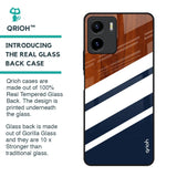 Bold Stripes Glass Case for Vivo Y15s