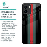 Vertical Stripes Glass Case for Vivo Y15s