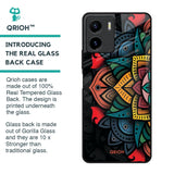 Retro Gorgeous Flower Glass Case for Vivo Y15s