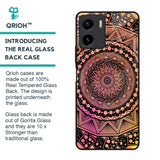 Floral Mandala Glass Case for Vivo Y15s