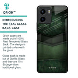 Green Leather Glass Case for Vivo Y15s