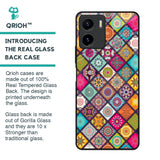 Multicolor Mandala Glass Case for Vivo Y15s