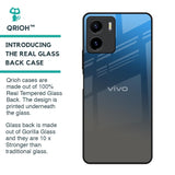 Blue Grey Ombre Glass Case for Vivo Y15s