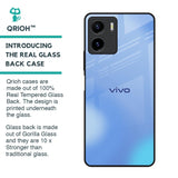Vibrant Blue Texture Glass Case for Vivo Y15s
