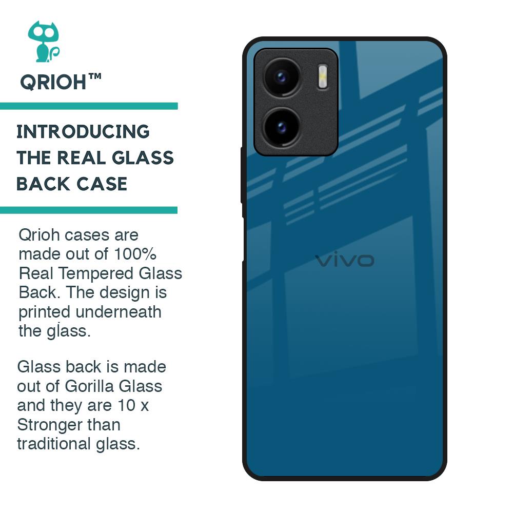Cobalt Blue Glass Case for Vivo Y15s